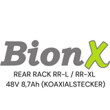 BIONX REAR RACK RR-L / RR-XL 48V (KOAXIALSTECKER) Zellentausch